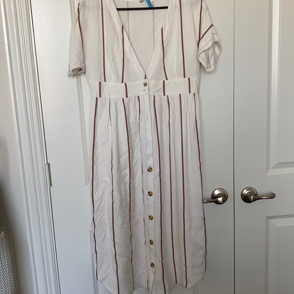 Size Small O’Neill Dress-Creme and Copper Stripe